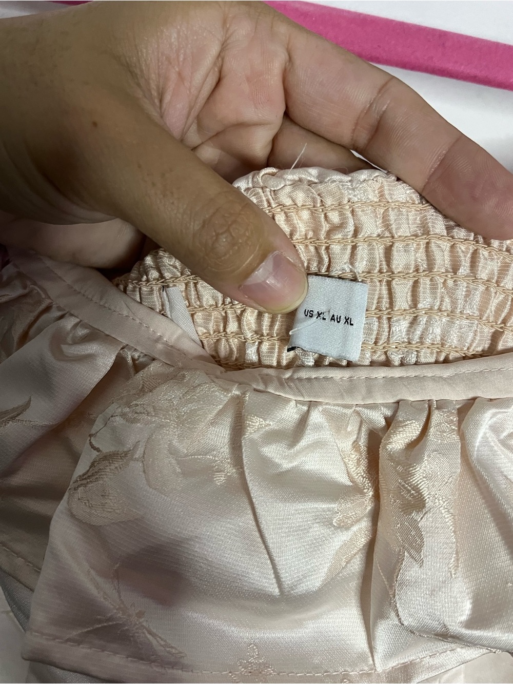 Petal & Pup Vivien Jacquard Print Nude/Blush Pink Maxi Dress Size XL - Picture 10 of 11